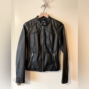 Guess Vegan Leather Racing Jacket